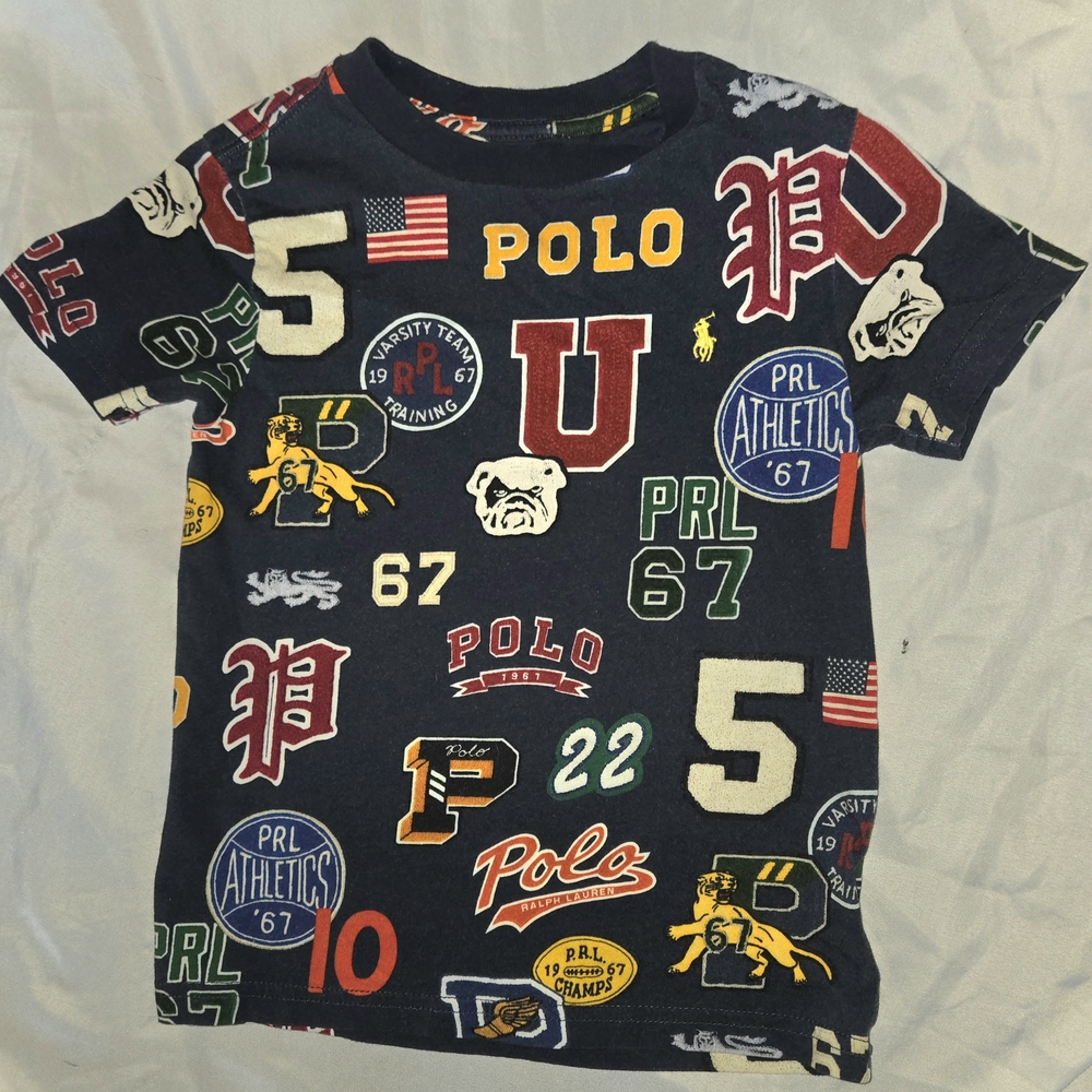 Ralph Lauren Polo Kids' Boy's Collegiate Navy Graphic Tee